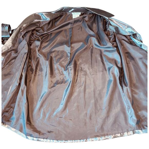 NWOT Metallic Belted Trench Coat Fully Lined Ulla Popken Size 12 - 14 LARGE - Picture 12 of 14